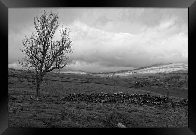 Moody Yorkshire Dales Landscape Framed Print by Rob Cole