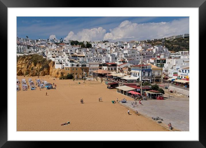 Albufeira Beach and Old Town Framed Mounted Print by Rob Cole