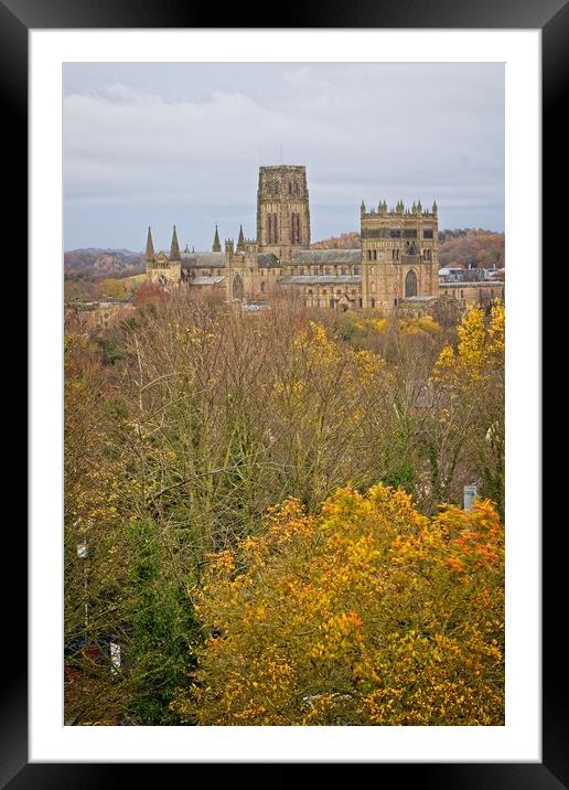 Durham Cathedral in Autumn Framed Mounted Print by Rob Cole