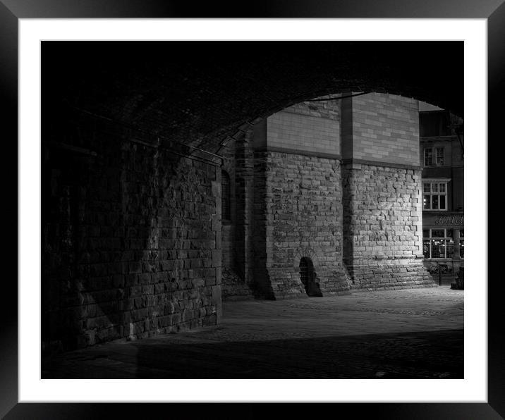 Through the Arch, Castle Keep, Newcastle Framed Mounted Print by Rob Cole