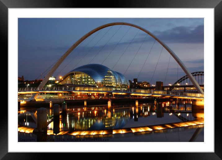 Reflections On The River Tyne, Newcastle-Gateshead Framed Mounted Print by Rob Cole