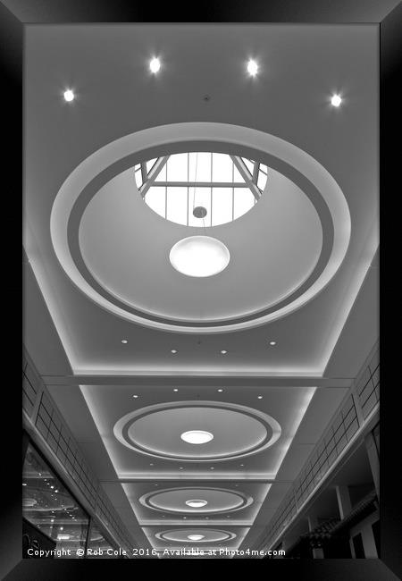 Modern Ceiling Lighting Framed Print by Rob Cole