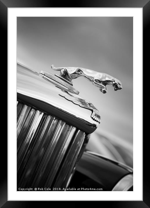 Classic Vintage Car Hood Emblem Framed Mounted Print by Rob Cole