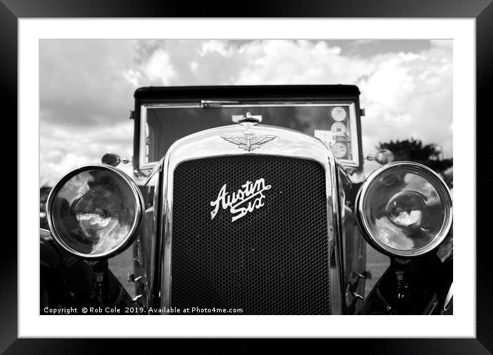 Classic Vintage Austin Six Motor Car Framed Mounted Print by Rob Cole
