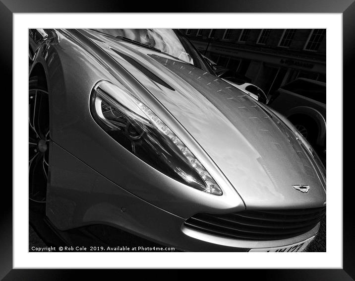 Aston Martin Sports Car Framed Mounted Print by Rob Cole