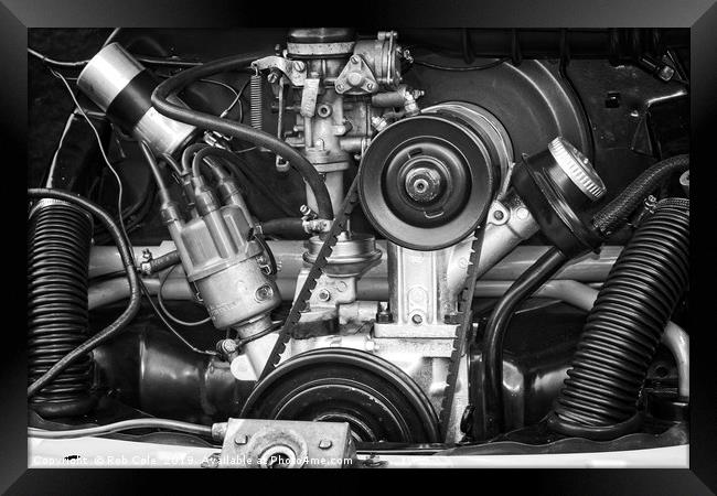 The Heart of a Vintage VW Framed Print by Rob Cole