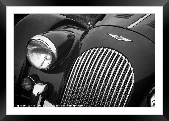 Morgan Sports Car Front Detail Framed Mounted Print by Rob Cole