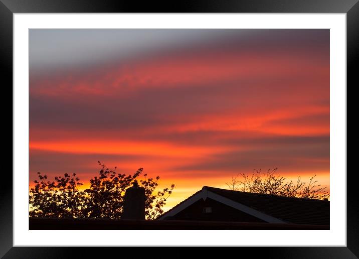 Vivid April Sunset Framed Mounted Print by Rob Cole