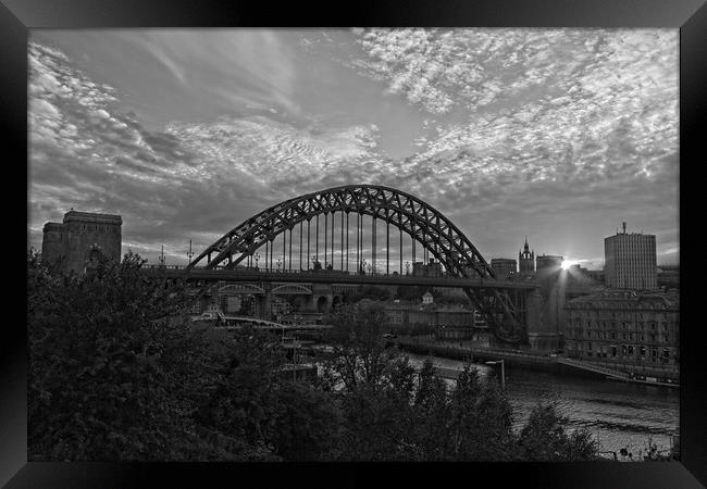 Tyne Bridge Sunset Newcastle-Gateshead Framed Print by Rob Cole