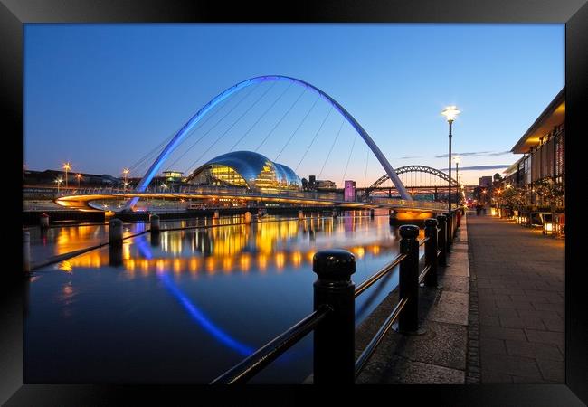 Iconic Bridges of Newcastle Framed Print by Rob Cole