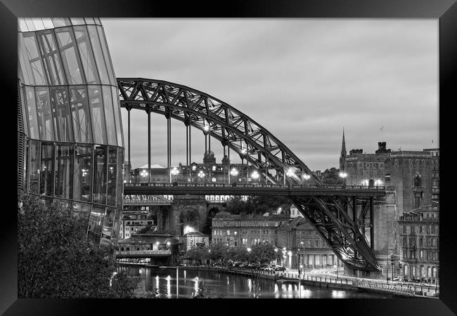 Tyne Bridge and Sage Centre, Newcastle-Gateshead,  Framed Print by Rob Cole