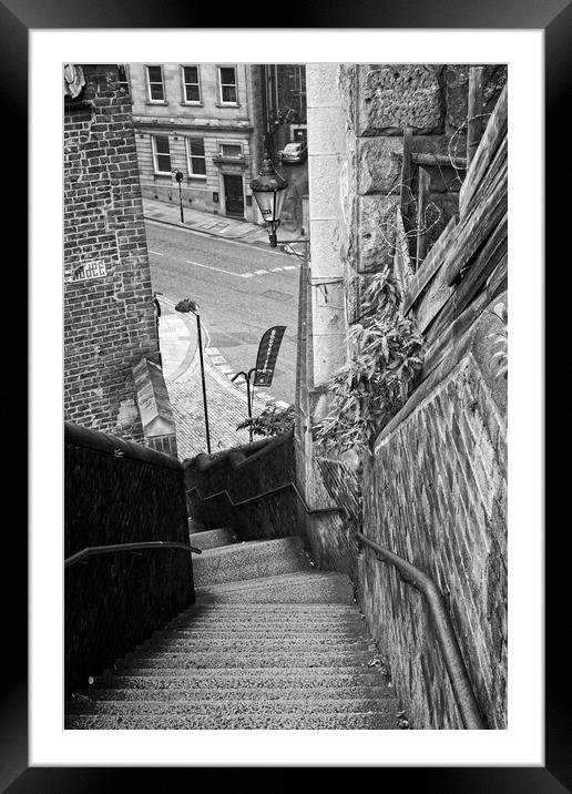 Dog Leap Stairs, Newcastle upon Tyne Framed Mounted Print by Rob Cole
