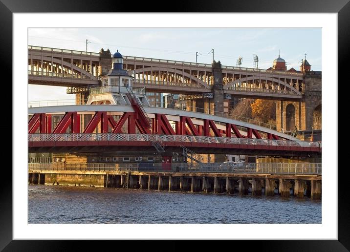 Swing Bridge, Newcastle Framed Mounted Print by Rob Cole