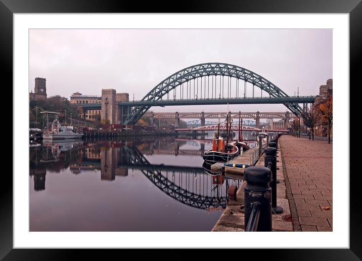 Newcastle Tyne Bridges Framed Mounted Print by Rob Cole