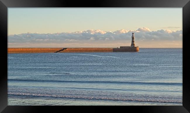 Roker Pier and Lighthouse Framed Print by Rob Cole