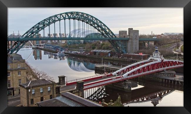Tyne Bridges, Newcastle Framed Print by Rob Cole
