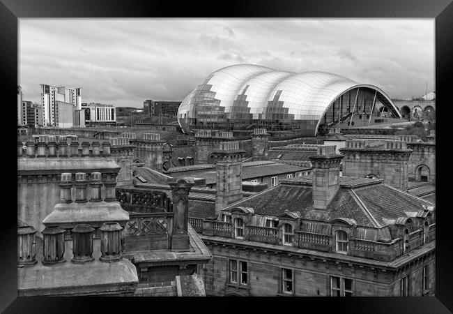 Old and New, Sage Gateshead Framed Print by Rob Cole