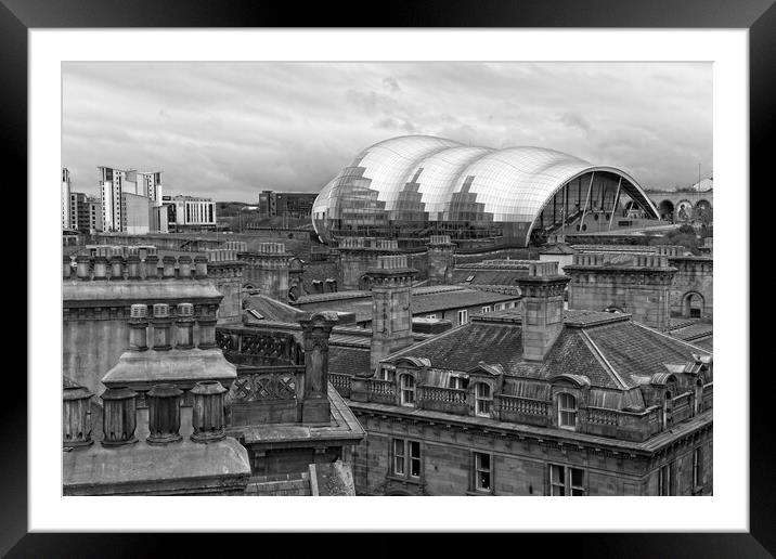 Old and New, Sage Gateshead Framed Mounted Print by Rob Cole