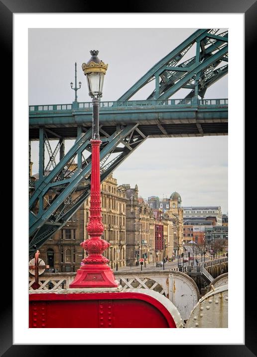Newcastles Iconic Bridges Framed Mounted Print by Rob Cole