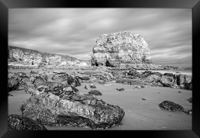 Majestic Marsden Rock Framed Print by Rob Cole