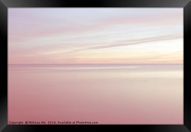 Abstract Pastel Pink Seascape Framed Print by Melissa Abi