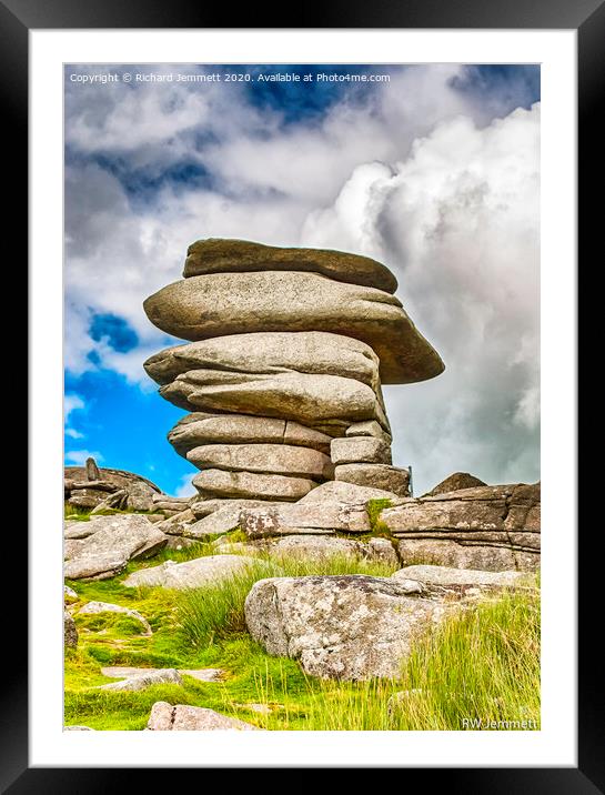 Cheesewring Granite Tor, Bodmin Moor, Cornwall Framed Mounted Print by Richard Jemmett