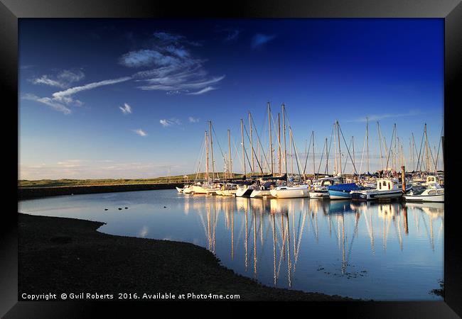 Amble Harbour Framed Print by Gwil Roberts