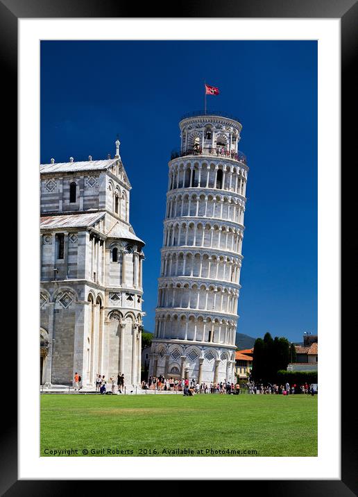 Leaning Tower of Pisa Framed Mounted Print by Gwil Roberts