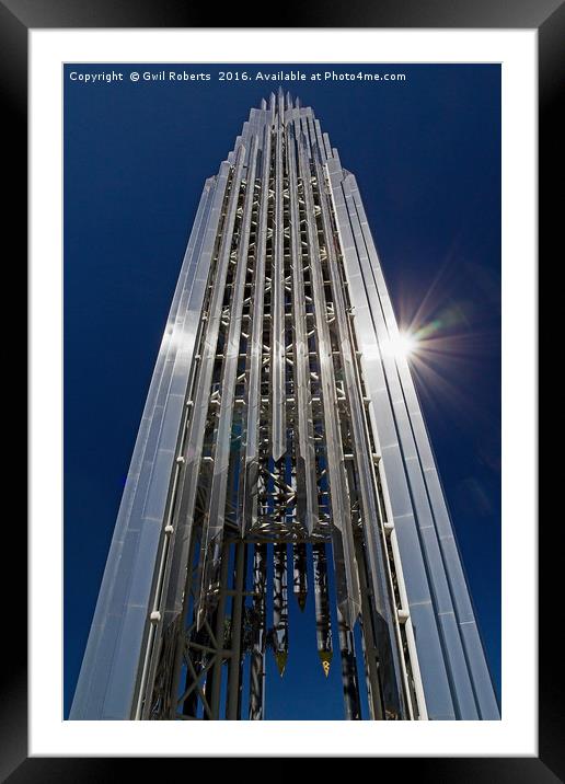 Modern architecture bell tower Framed Mounted Print by Gwil Roberts