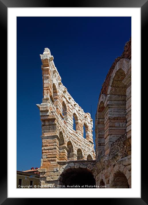 Arena di Verona Italy Framed Mounted Print by Gwil Roberts