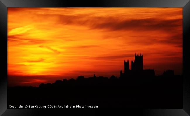 Lincolnshire Sunset Framed Print by Ben Keating