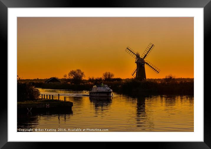 An Evening by the River Framed Mounted Print by Ben Keating