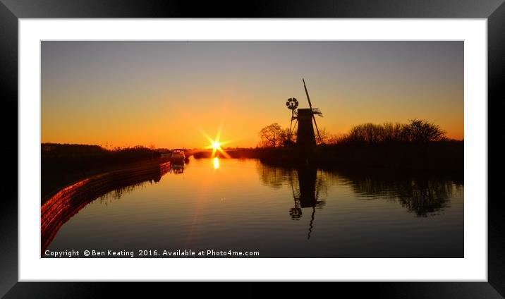 How's Hill Dusk Framed Mounted Print by Ben Keating