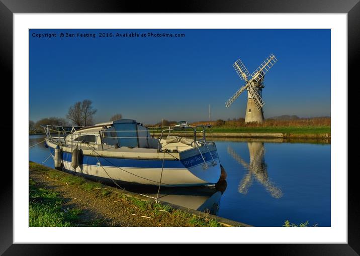 A Quiet spot in Norfolk Framed Mounted Print by Ben Keating