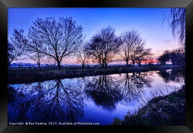 Wintery Reflections Framed Print by Ben Keating
