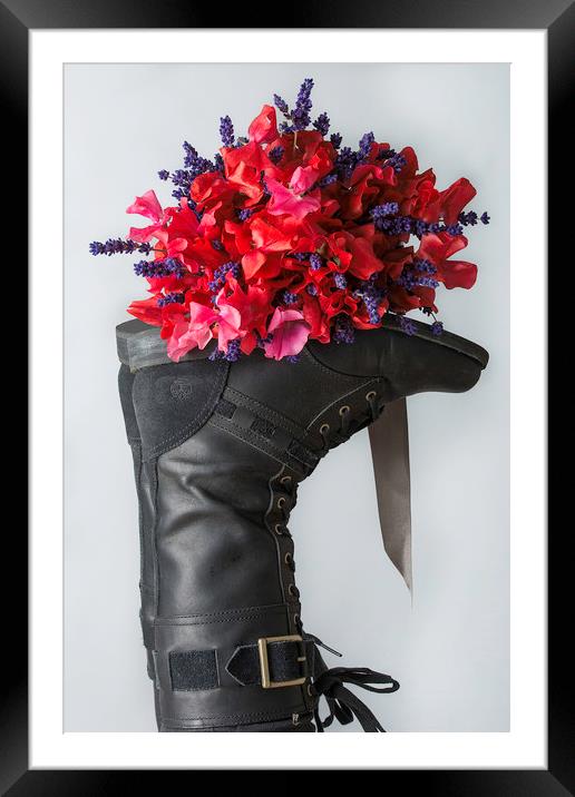 Flowerboots Framed Mounted Print by Colin Allen