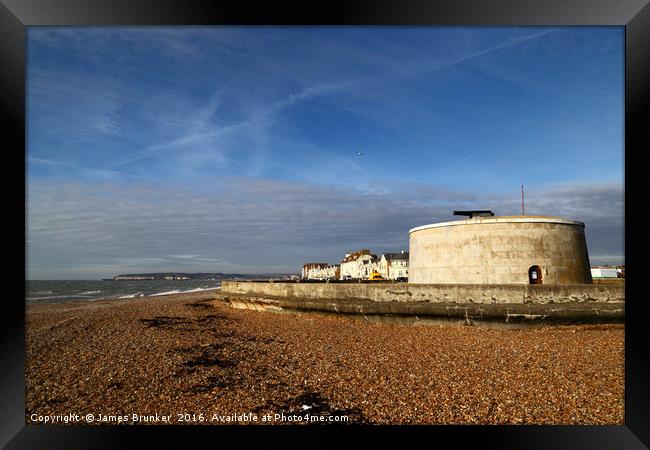 Martello Tower at Seaford East Sussex Framed Print by James Brunker