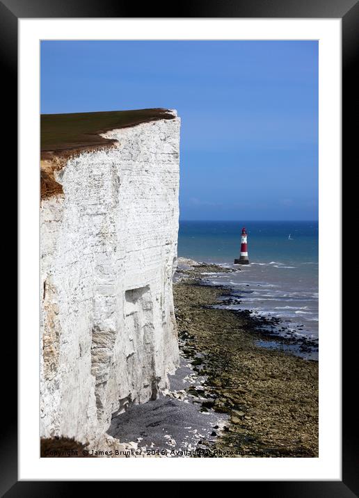 Chalk Headlands on the Sussex Coast  Framed Mounted Print by James Brunker