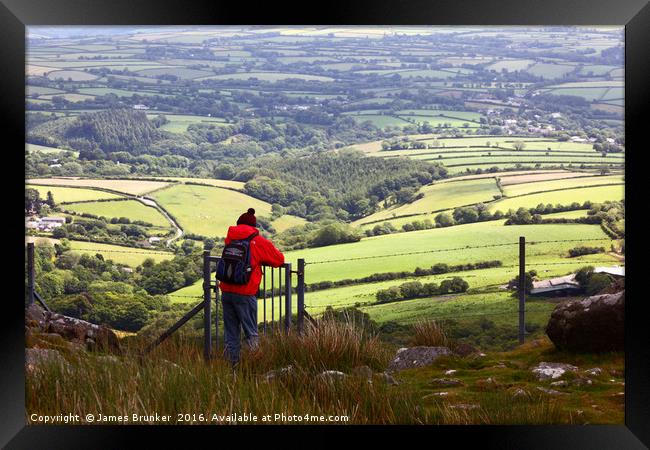 Country Views from Bodmin Moor Cornwall Framed Print by James Brunker