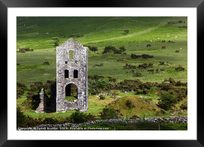 Abandoned Tin Mine near Minions Bodmin Moor Framed Mounted Print by James Brunker