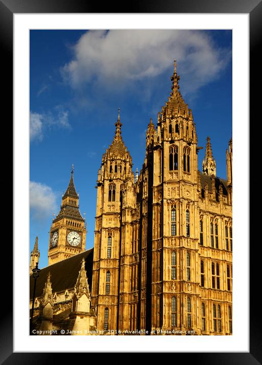 Towers  of Westminster London Framed Mounted Print by James Brunker
