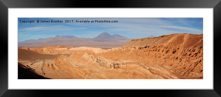Atacama Desert near San Pedro de Atacama Chile Framed Mounted Print by James Brunker