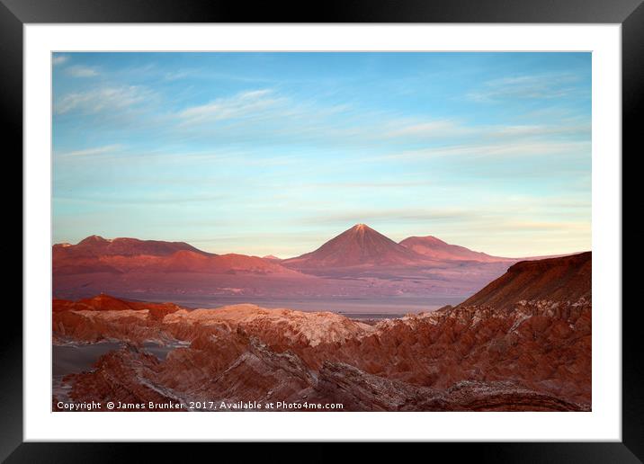 Death Valley at Sunset Atacama Desert Chile Framed Mounted Print by James Brunker