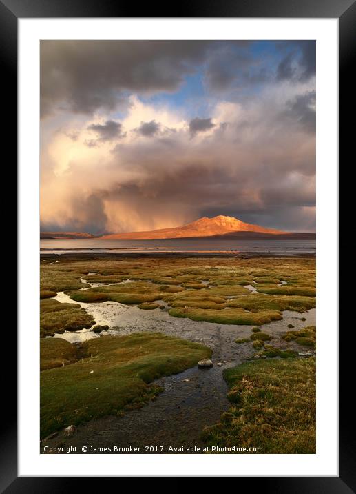 Spectacular Skies over the Andean Altiplano Chile Framed Mounted Print by James Brunker