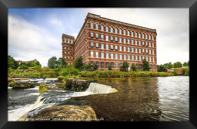 Clarks Anchor Mill Framed Print by Ian mcdonald