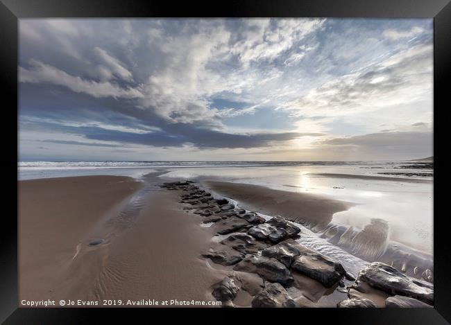 JoEvansWhere the clouds and rocks meet Framed Print by Jo Evans