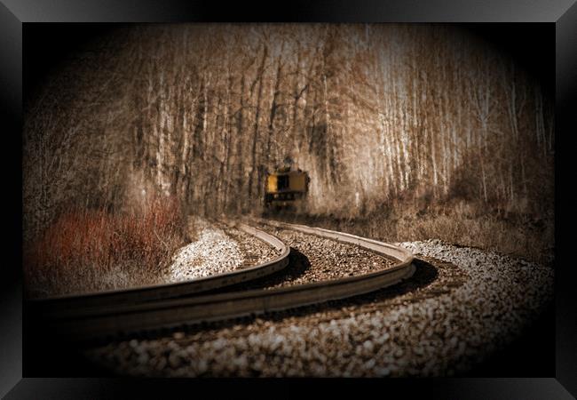 Repairing the Tracks Framed Print by Carl Brownell
