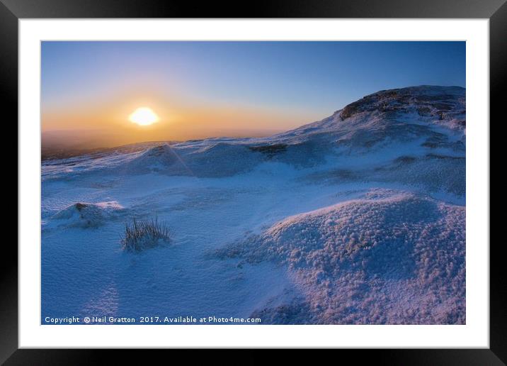 Winter Sunrise at Haytor Framed Mounted Print by Nymm Gratton