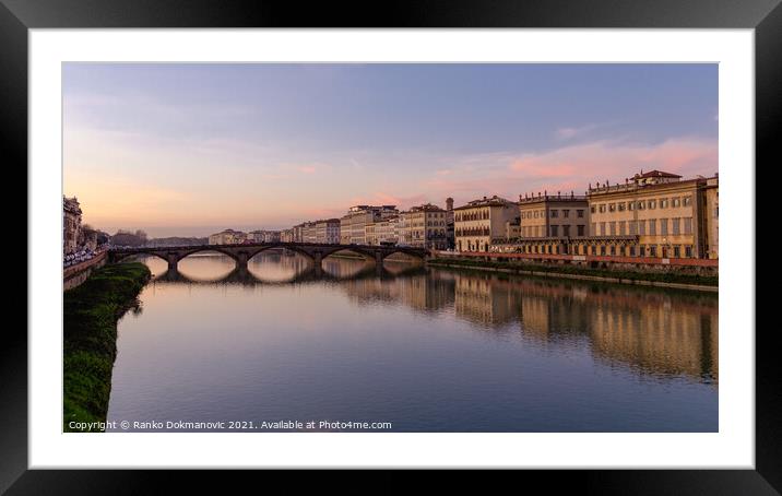 Ponte alle Grazie Framed Mounted Print by Ranko Dokmanovic