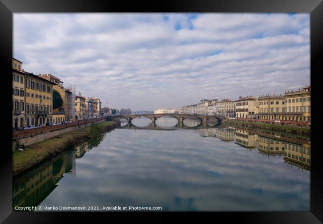 Clouds over Ponte alle Grazie Framed Print by Ranko Dokmanovic
